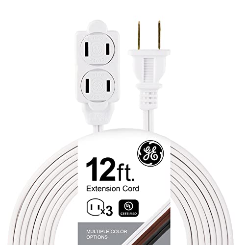 GE 12ft Extension Cord with 3 Outlets and Safety Covers