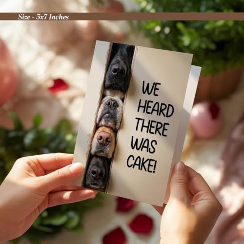 Funny Dogs Birthday Card - Brown | Greeting Card with Envelope