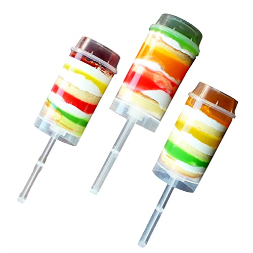 Cake Push Pop Containers with Lids - 10 Pack Food-Grade Dessert Molds