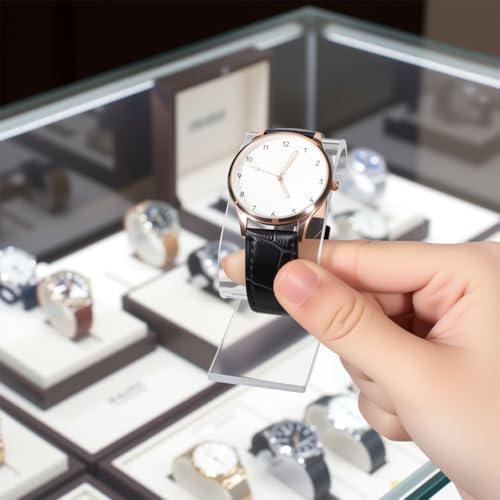 Prasacco Clear Watch Display Stand - 2 Pack Organizer for Jewelry