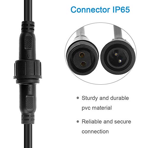 Waterproof 2 Pin LED Connector Set for Strip Lights - IP65 20cm Cables