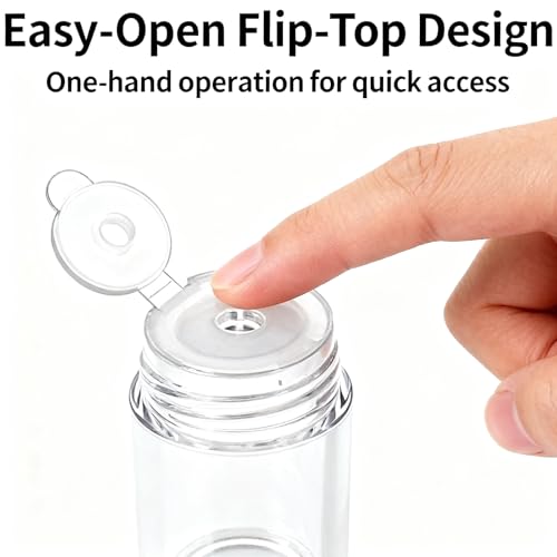 4PCS Clear Plastic Storage Jars with Flip Top Sifter Lids, 10ml