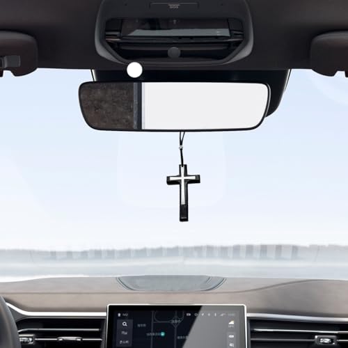 Wooden Cross Rear View Mirror Ornament for Cars - Norkmdi