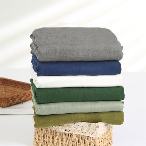 Large Olive Muslin Swaddle Blanket for Newborns - 100% Viscose