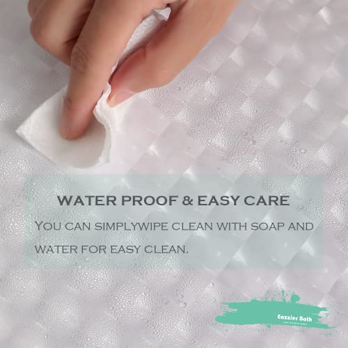 Eazzier Bath 72x72 Inch Crystal Clear Shower Curtain Liner - Lightweight, Water-Repellant with Rustproof Grommets & Weighted Magnets