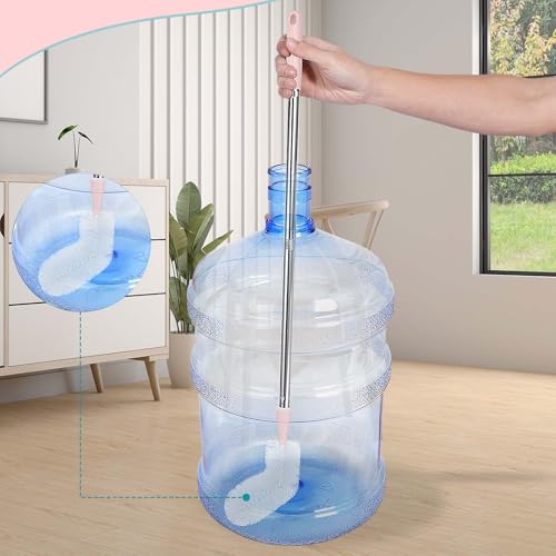 5 Gallon Water Jug Cleaning Brush Set - Flexible Bottle Cleaner