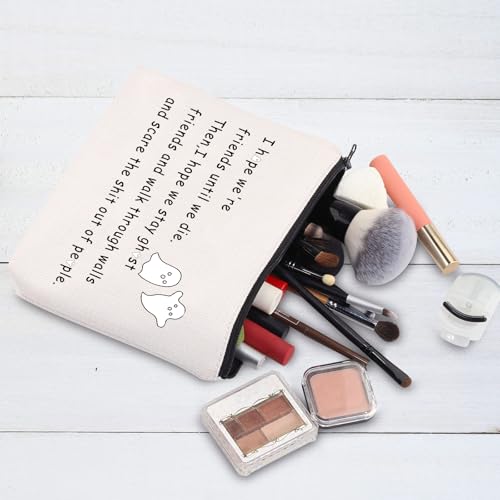 Ghost Friends Cosmetic Bag Funny Bestie Makeup Pouch