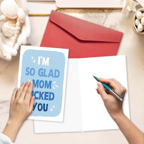 Heartfelt Father's Day Card for Stepdad with Red Envelope