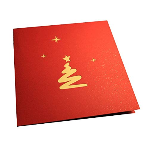 3D Pop Up Christmas Tree Greeting Card with Envelope - Pack of 1 - Holiday Xmas & New Year