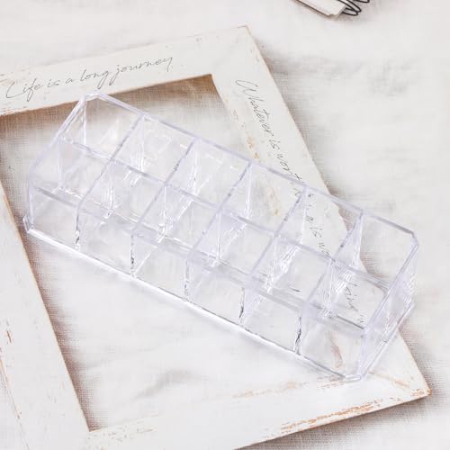 12-Slot Acrylic Lipstick Organizer Case - Stylish Storage Solution