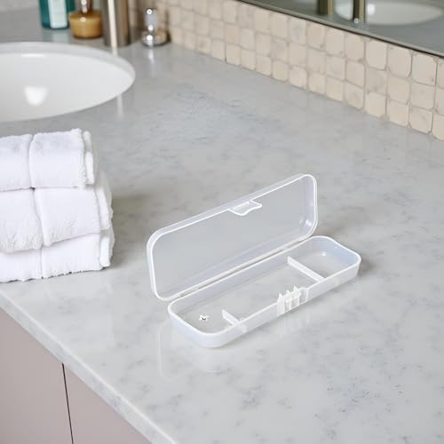 Transparent Razor Storage Box - Plastic Protective Case for Manual Shavers