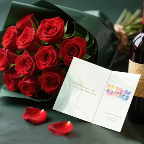 Funny Romantic Anniversary Card for Husband & Wife - 7x5in Gift