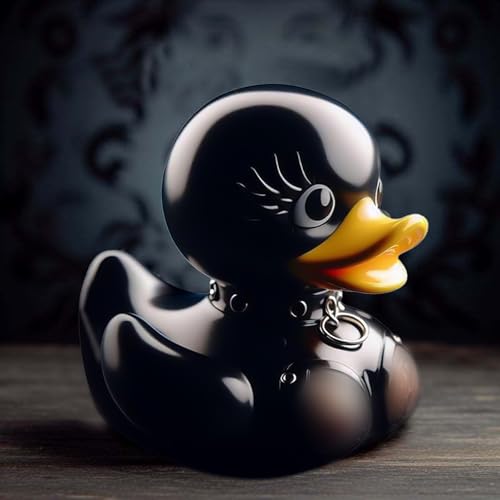 Gothic Resin Duck Decor - Unique Punk Style Decorative Duck