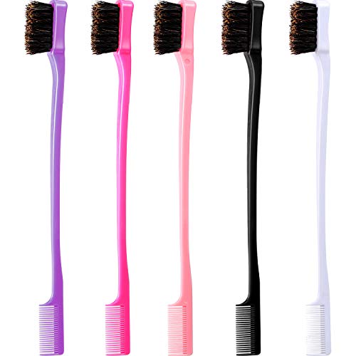 BBTO 5-Piece Double-Sided Edge Hair Brush and Comb Set