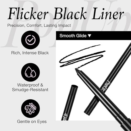 PopUp Waterproof Gel Eyeliner Pencil - Long-Lasting Smudge-Proof Black