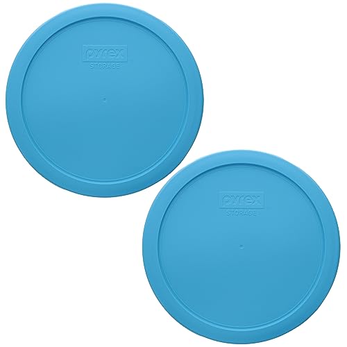 Pyrex 7402-PC Blue Replacement Lid for 6-Cup Sculpted Bowls (2-Pack)