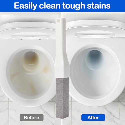 Pumice Stone Toilet Bowl Cleaner with Handle for Hard Water