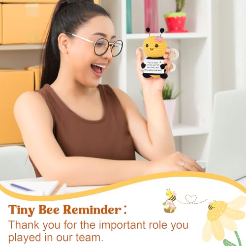 Motivational Crochet Bee Gift for Coworker Farewell