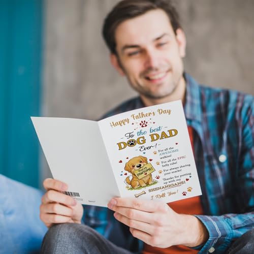 Funny Father's Day Card for Dog Dad - 'I Ruff You' Design