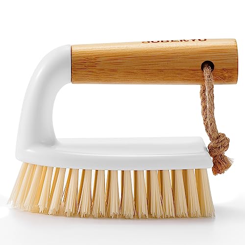 Heavy Duty Scrub Brush with Comfortable Grip - 2 Pack for Household Cleaning