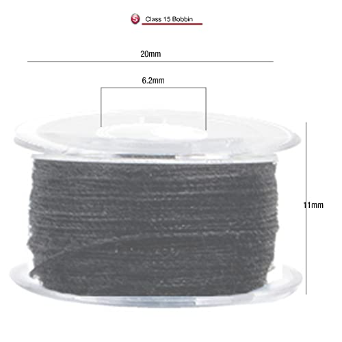 SINGER 21495 Class 15 Transparent Threaded Bobbins - Assorted Colors, 12-Count (Variation: Single)