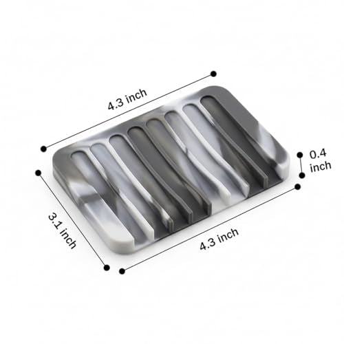 YUPENLAI Pink-White Self-Draining Silicone Soap Dish - Bathroom & Kitchen