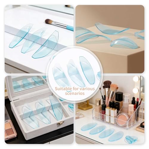 Silicone Lash Lift Shields - 2 Pairs Ultra-Thin Glueless Eyelash Perming Pads (Blue)