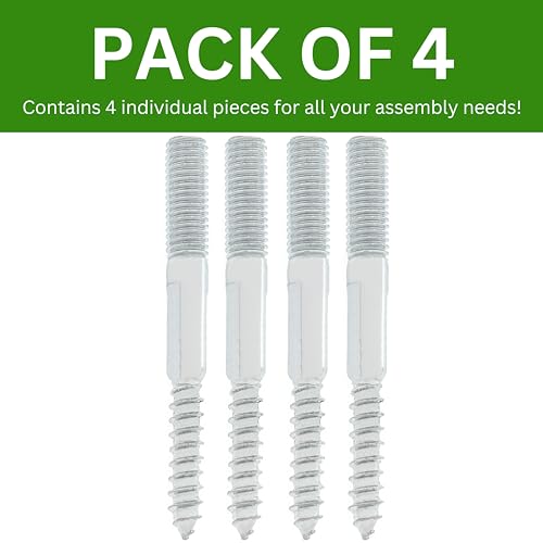 Pack of 4 IKEA Part #114334 Bed Frame Hanger Bolts - Replacement Hardware