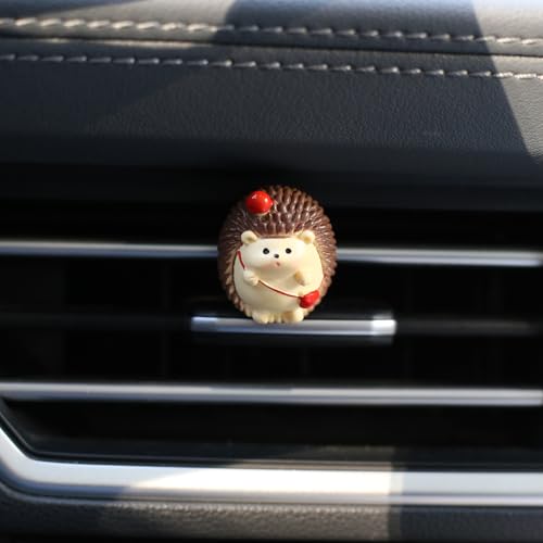 Kiofs 6-Piece Cute Hedgehog Figurines for Car Dashboard Decor