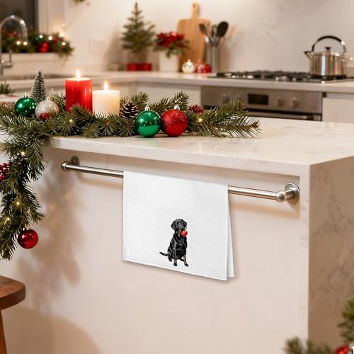 Black Labrador Retriever Kitchen Towels 16x24 - Decorative Gifts