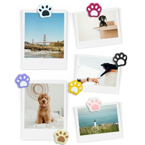 Cat Paw Print Fridge Magnets - 20pcs Colorful Cute Set