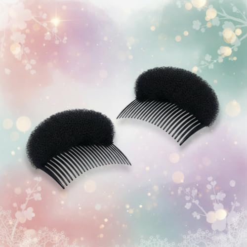 2PCS Magic Hair Styling Clip Volume Insert & Bun Maker (Black)