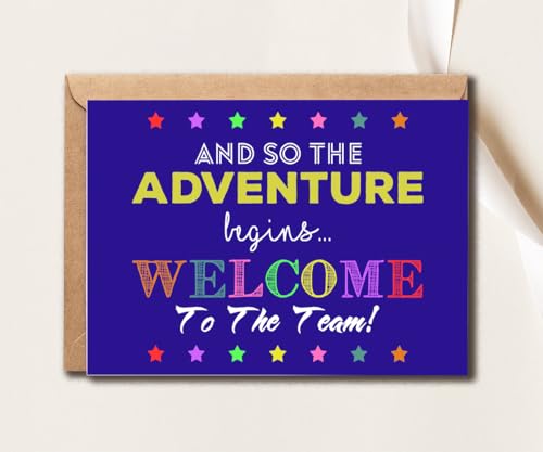 Funny Welcome To The Team Card - 5x7 Adventure Begins Card