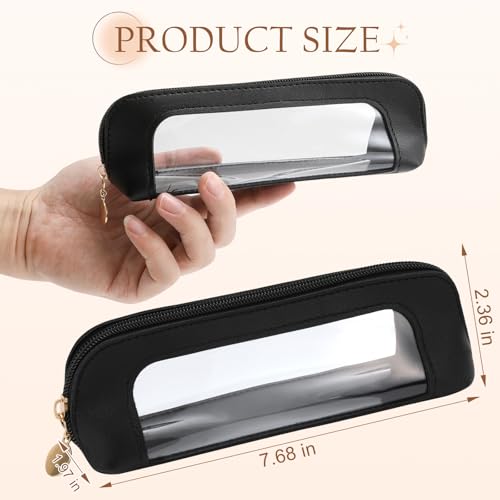 Clear Makeup Bag Waterproof Travel Cosmetic Organizer and Brush Bag Black