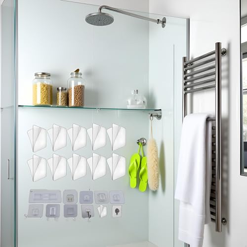 10 Pack Transparent Adhesive Sticky Pads for Shower Caddies