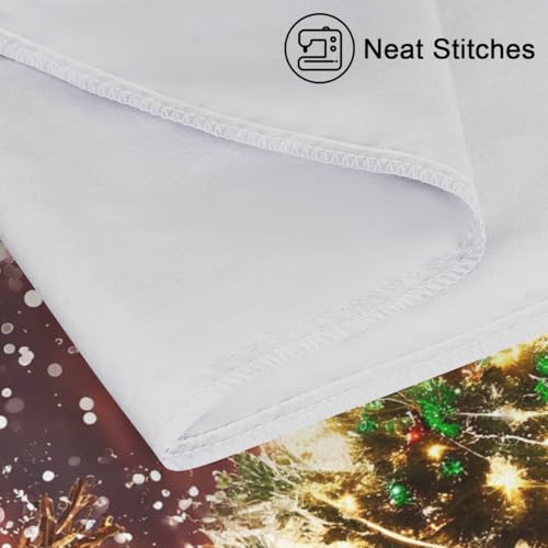 Christmas Satin Pillowcase for Hair and Skin, Snowman Design, Queen Size 20x30 Inch Glitter Tree, Breathable & Soft