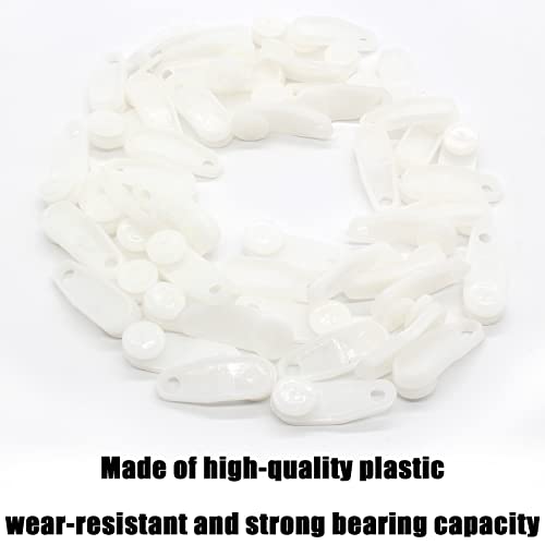 Litoexpe 50-Piece White Curtain Track Glider Hooks for Easy Installation