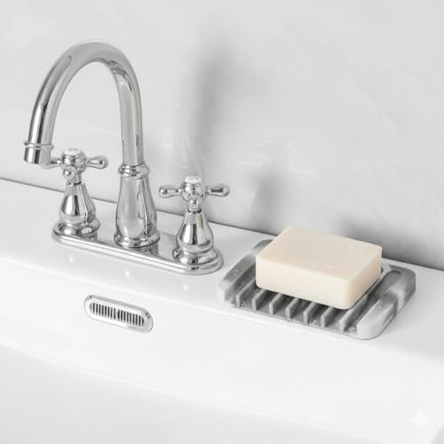 YUPENLAI Pink-White Self-Draining Silicone Soap Dish - Bathroom & Kitchen