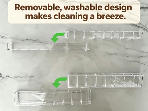 Clear Acrylic Straw Holder Organizer – Removable & Washable Cabinet Storage Rack