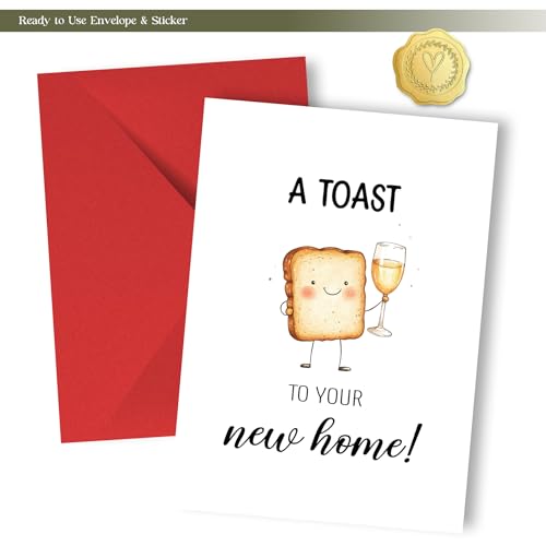 Funny Yellow Housewarming Greeting Card with Envelope & Stickers