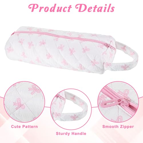 ElevateTech Heat-Resistant Hair Tools Travel Bag with Bow Pattern