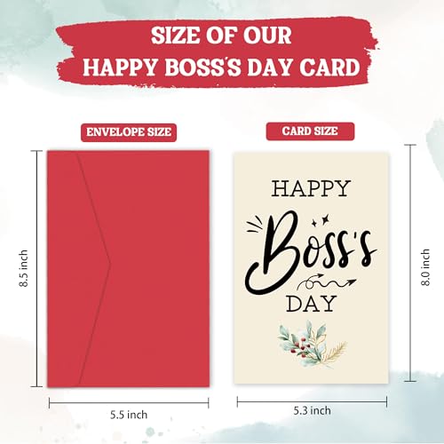 Leadership Quote Boss Day Card - Thank You Gift for Him/Her