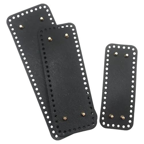 PU Leather Bag Bottom Set - 3 Sizes Rectangle Shapers for DIY Bags