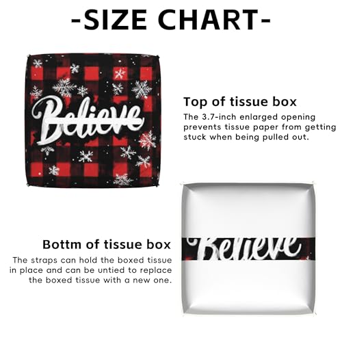 Stylish Leather Tissue Box Cover - 5.2" Square Holder