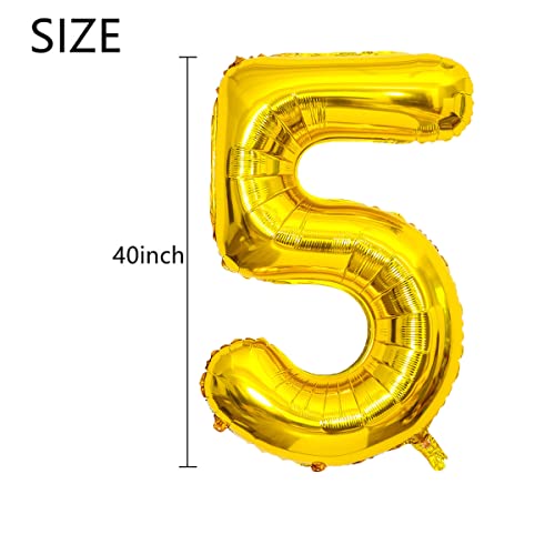 Gold 40-Inch Jumbo 58 Number Balloons for Birthday & Anniversary