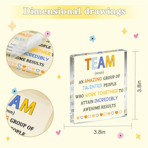 Team Appreciation Acrylic Plaque - Inspiring Desk Decor Gift