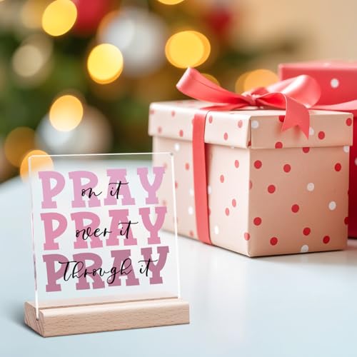 Inspirational Christian Acrylic Plaque - Religious Desk Decor Gift