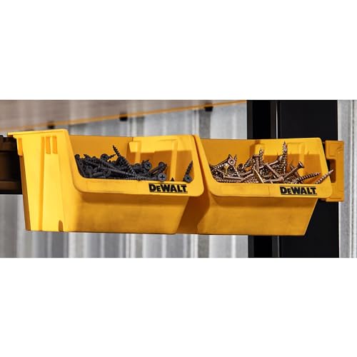 DEWALT Plastic Storage Bins, 10lb Capacity, 2 Pack for Workshop