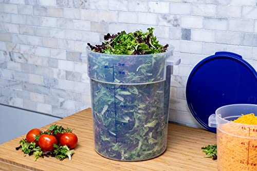 CFS StorPlus 22 Quart Food Storage Containers Pack of 6 - Clear, Commercial-Grade
