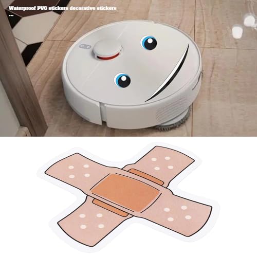 Robot Vacuum Cleaner Decorative Stickers - 4pcs Cute Face Eyes